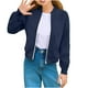 thumbnail image 2 of Cowsor Girls Bomber Jacket Coat Casual Stand Collar Zip Up Lightweight Fall Fashion Jackets Outfits with Pockets, 2 of 7
