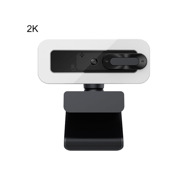 Computer Webcam Rotatable Wide Compatibility ABS 1080P/2K/4K Desktop Webcam with Microphone for Laptop - 2K