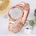thumbnail image 1 of Reloj de cuarzo de acero inoxidable para mujer$ Reloj estrellado para mujer$ Reloj de cuarzo para mujer Reloj con banda de acero, 1 of 2