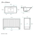thumbnail image 2 of Arles 48 in. Natural Oak Bathroom Vanity With Black, 3-Hole Ceramic Sink Top, 2 of 8