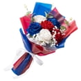 thumbnail image 2 of YardChic Independence Day Artificial Handheld Bouquet, Red White and Blue Artificial Flowers, UV Resistant Realistic Fake Patriotic Flowers for Veterans 4th of July USA 250th Anniversary Decoration, 2 of 5