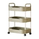 thumbnail image 2 of Carrito de almacenamiento con ruedas de 3 niveles y reposabrazos | Organizador de plástico para cocina, baño y sala de estar | Carrito utilitario móvil con estantes ventilados y ruedas, 2 of 6