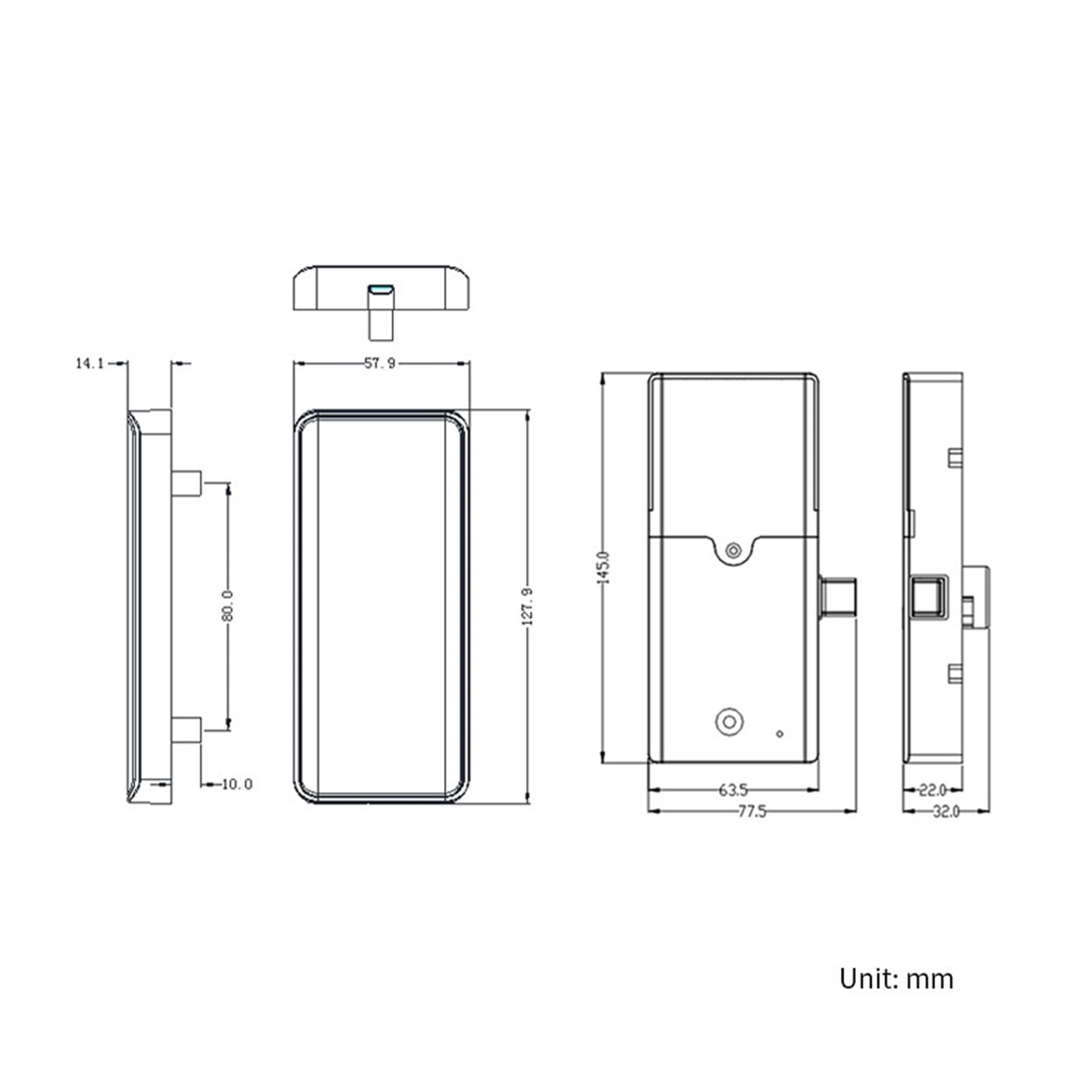 App Remote Control Electronic Smart Magnetic Sensor Rfid Keypad Cabinet Drawer Lock ,Easy to Installation and Use