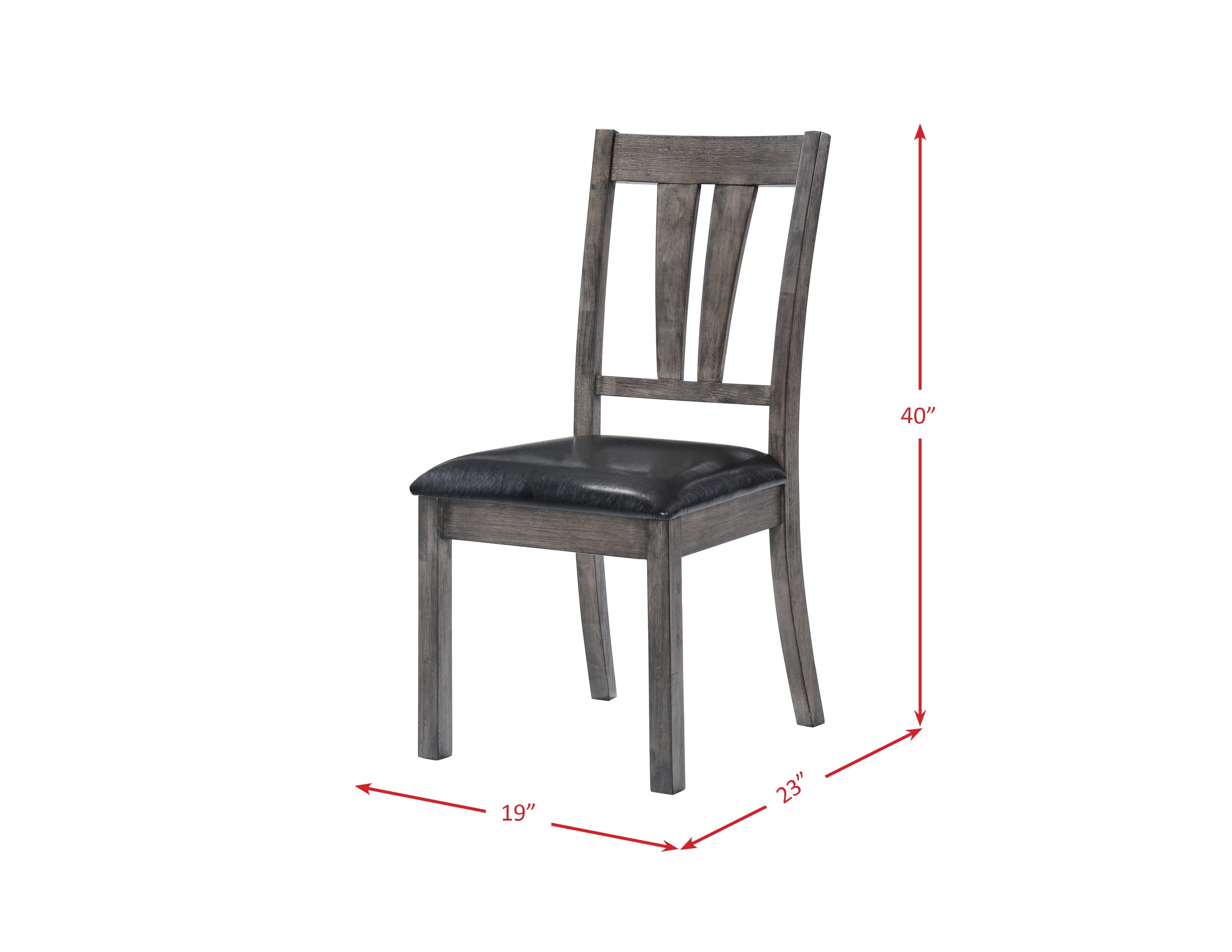 Picket House Furnishings Grayson Fan Back Chair w. PU SeatGrey Oak