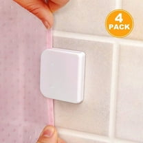 4PSC Shower Splash Clips Windproof Splash Curtain Clips Self Adhesive Shower Curtain Clips Shower Protect Guard Clips Self-Adhesive Anti-Splash Shower Curtain Clips Stop Water Leaking