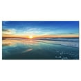 thumbnail image 2 of Design Art Blue Seashore with Distant Sunset Seashore Canvas Wall Art, 2 of 3