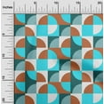 thumbnail image 2 of oneOone Polyester Spandex Turquoise Blue Fabric Geometric Fabric For Sewing Printed Craft Fabric By The Yard 56 Inch Wide, 2 of 4
