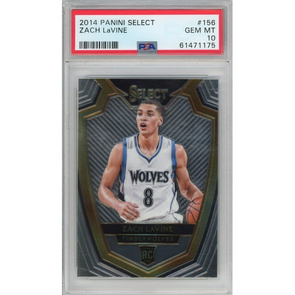 Graded 2014-15 Panini Select Zach LaVine #156 Rookie RC Basketball Card PSA 10 Gem Mint