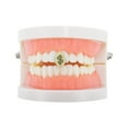 thumbnail image 2 of Unique Bargains 1 Pc Fake Grills Hip Hop Dollar Sign Teeth Grillz Gold Tone, 2 of 6