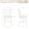 thumbnail image 5 of Dycanpo 18" Upgraded Dining Room Chairs Set of 4 ,Farmhouse Wooden Spindle Back Kitchen Chairs for Kitchen,White, 5 of 8