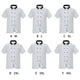 thumbnail image 5 of Minnieouse Uniforme de Chef de manga corta para hombres y mujeres, uniforme de catering de alimentos, accesorio de panadería fino transpirable, ropa de Camisetas Blanco METRO Minnieouse AP011141-01, 5 of 6