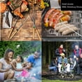 thumbnail image 2 of Palitos para asar malvaviscos, paquete de 12 brochetas telescópicas extensibles de 32 pulgadas para malvaviscos y tenedores para perros calientes con mango de madera, bolsa de almacenamiento para fogata, barbacoa, patio trasero JM, 2 of 5