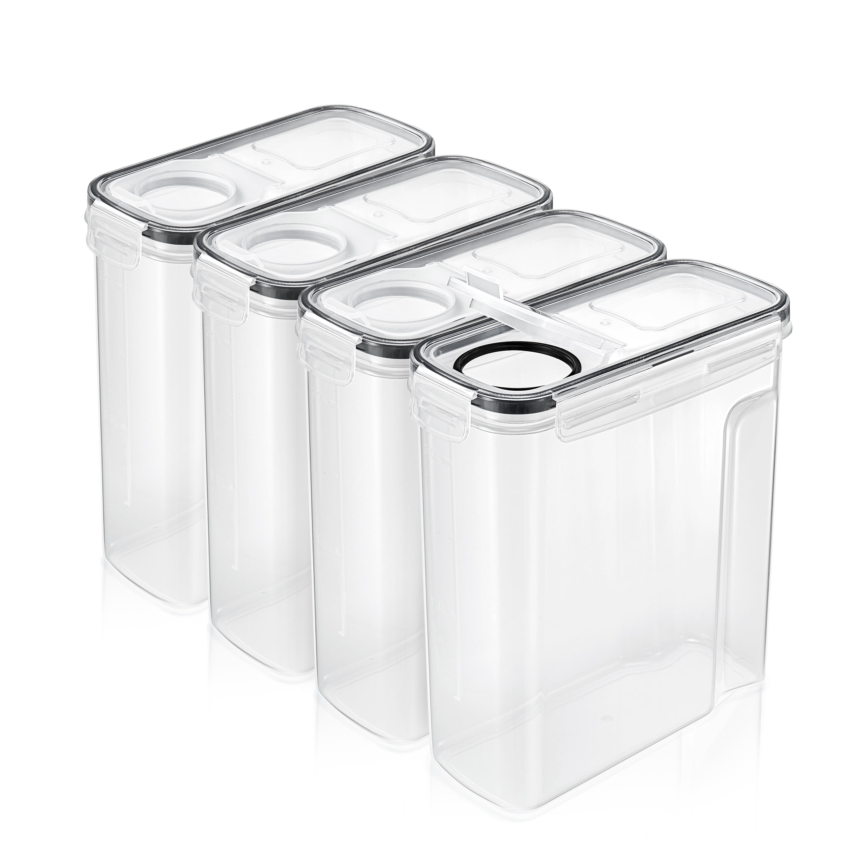 Sorbus 4 Pack Airtight Food Storage Dispenser Set for Beans, Pasta, Cereals, and More, (2L/8.4 Cups)
