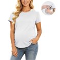 thumbnail image 2 of JWshufel Pregnancy Casual Tops for Women Maternity Short Sleeve Breathable Lightweight Shirts Tee Workout Athletic Wear, 2 of 6