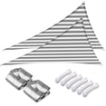 thumbnail image 1 of Yescom 2 Pack 7 Ft 97% UV Block HDPE Triangle Sun Shade Sail Canopy Outdoor Poolside, 1 of 10