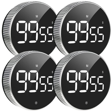 

Digital Kitchen Timers Visual Timers Large LED Display Magnetic Countdown Timer for Classroom Kitchen Fitness Baking Studying Teaching Pack of 4
