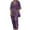 Purple, variant on JINMGG Two Piece Outfits Women, 2026 Fashion Fall Women's Summer Suit Fashion Solid Color Long Sleeve Trousers Casual Two-Piece Suit Blue M