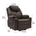 thumbnail image 2 of Dextrus Electric Power Lift Recliner, Massage Sofa with Phone Holder, LED Lighting, USB Ports, and Side Pockets, Perfect for Home Theater, Living Room - Brown, 2 of 5