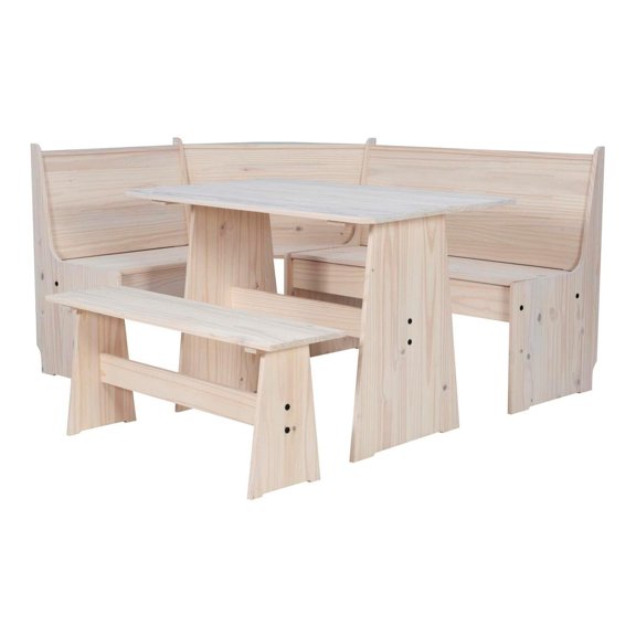 Linon Waldron Corner Nook Set Antique White Kit
