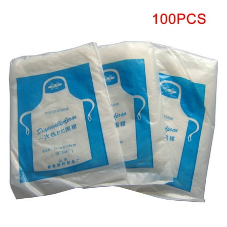 

100pcs Disposable Aprons Waterproof Oil Proof Antifouling Plastic Aprons Anti-splash Kitchen Supplies