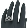 thumbnail image 2 of Pear Cut Black Diamond Double Halo Wedding Ring Set Split Shank 14K Gold 2.40 Carat, 2 of 5