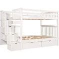 thumbnail image 3 of Harper & Bright Designs Full over Full Bunk Bed Frame for Bedroom with 6 Drawers, White, 3 of 8