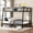 Full XL over Queen-Black, variant on Miniyam Twin XL Over Twin XL Metal Bunk Bed with Guardrails, Noise-free & Under-Bed Storage,Black