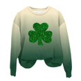 thumbnail image 4 of Posijego Unisex Toddler St Patrick's Day Sweatshirts Clover Print Long Sleeve Pullover Tops Spring Shirt for Kids, 4 of 5