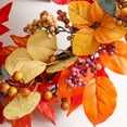 thumbnail image 6 of Konghyp Pumpkin Wreath, Autumn Decor, Fall Wreath, Thanksgiving Decoration, Artificial Maple Leaves Sunflowers, Seasonal Front Door Wreath, Harvest Home Accent, 6 of 8