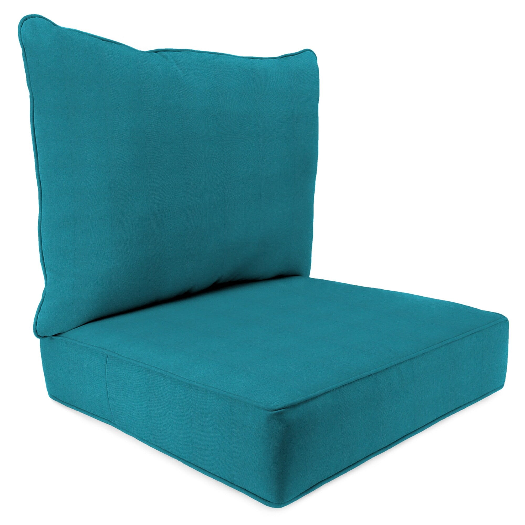 Jordan Manufacturing Sunbrella 24" x 47" Teal Solid Outdoor Deep Seat Chair Cushion Set - 46.5'' L x 24'' W x 6'' H