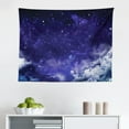 thumbnail image 1 of Space Tapestry, Earth at Night from Deep Atmosphere Vibrant Milky Way Starfield Ecliptic Scene Print, Fabric Wall Hanging Decor for Bedroom Living Room Dorm, 2 Sizes, Dark Blue, by Ambesonne, 1 of 1