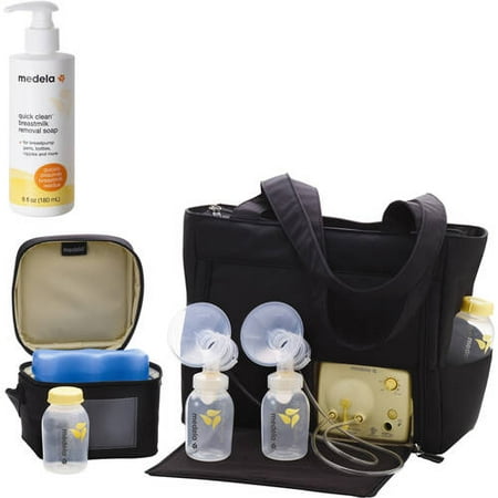 Medela Pump In Style Advanced Double Electric Breast Pump with On-the-go Tote with Bonus Quick Clean Breast Milk Removal Soap, 6 fl