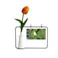 thumbnail image 1 of White Lotus Lake Tarjeta de jarrón artificial de tulipanes, 1 of 3