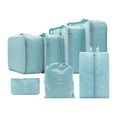 thumbnail image 1 of 7x Packing Cubes Luggage Packing Organizers for Travel Toiletries Cosmetics Light Blue, 1 of 9
