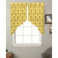 thumbnail image 2 of Yellow Tacos Swag Valances for Windows, Cheese Vegetables Cartoon Food Rod Pocket Sheer Valances for Small Windows, Swag Toppers Light Filtering for Kitchen Living Room 2 Panels 36''x36'', 2 of 6