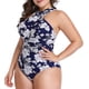 thumbnail image 1 of Trajes de baño para mujer Traje de baño de una pieza con control de abdomen y espalda cruzada al frente Traje de baño, 1 of 5