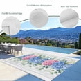 thumbnail image 3 of Blue Pink Hydrangea Outdoor Rug for Patio/Deck/Porch, Non-Slip Large Area Rug 5 x 8 Ft, Eucalyptus Leaves Wooden Summer Botanical Indoor Outdoor Rugs Washable Area Rugs, Camping Rug Carpet Runner, 3 of 8