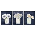 thumbnail image 4 of Stupell Industries Farmhouse Flower Bouquets Navy Blue White Painting Framed Wall Art Design by James Wiens, 3 Piece, 11" x 14", Black Framed, 4 of 5