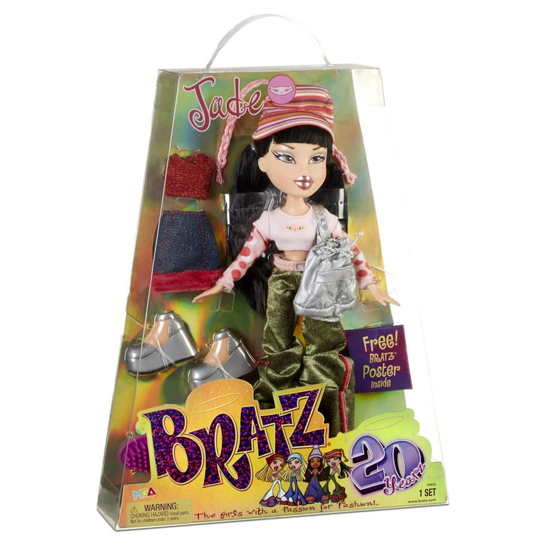 Bratz 20 Yearz Special Anniversary Edition Original Jade Fashion Doll with Accessories and Holographic Poster Collectible Doll for Collector Adults