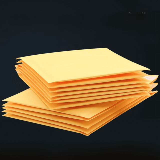 Bolsa de burbujas de papel kraft amarillo, bolsa para embalaje de prendas, bolsa de burbujas exprés con película de burbujas gruesa, bolsa de sobre con burbujas