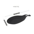 thumbnail image 2 of Soup Spoon Pad Easy to Clean Silicone Spoon Pad 2Pcs, Silicone Spoon Rest 7.8" X 3.44" Heat Kitchen Utensil Holder Spatula Rest for Counter Stove Top Black 2/3Pcs (2 Silicone Pads), 2 of 6