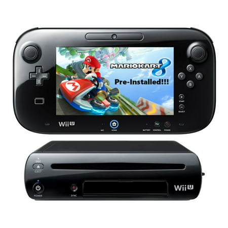 Refurbished Nintendo Wii U 32GB Mario Kart 8 Pre-Installed Game Deluxe Set Bundle HDMI
