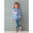 thumbnail image 2 of Cute Cat With Cup Of Coffee Long Sleeve Toddler -Image by Shutterstock,  3 Toddler, 2 of 4