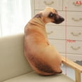 thumbnail image 4 of 3D Cute Bend Dog Printed Throw Pillow Lifelike Animal Funny Dog Head Cushion, 4 of 6