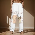 thumbnail image 2 of WEAIXIMIUNG Mens Sweatpants with Pockets Open Bottom Men Spring Summer Valentines Day Print Pajama Pants Long Pants Casual Pants, 2 of 5