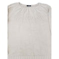 thumbnail image 2 of Womens Ivory Off White Metallic Sparkle Long Sleeve Warm Knit Winter Sweater L, 2 of 2