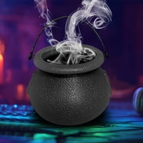 BiFandian Halloween Witch Cauldron Decoration, 8-Pack Plastic Small Cauldron Pot Kettle, Halloween Party Candy Container for Indoor & Outdoor Decorations