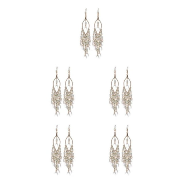 Minnieouse Pendientes de aleación con gotas de colores para mujer, aretes fáciles de usar y a la moda, con cuentas de colores, color blanco Type2 NO2