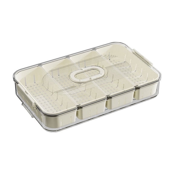 SouMaox Kitchen Spice Storage Box, Portable Sealed Seasoning Case, Transparent Pantry Organizer, Divided Condiment Container Lid