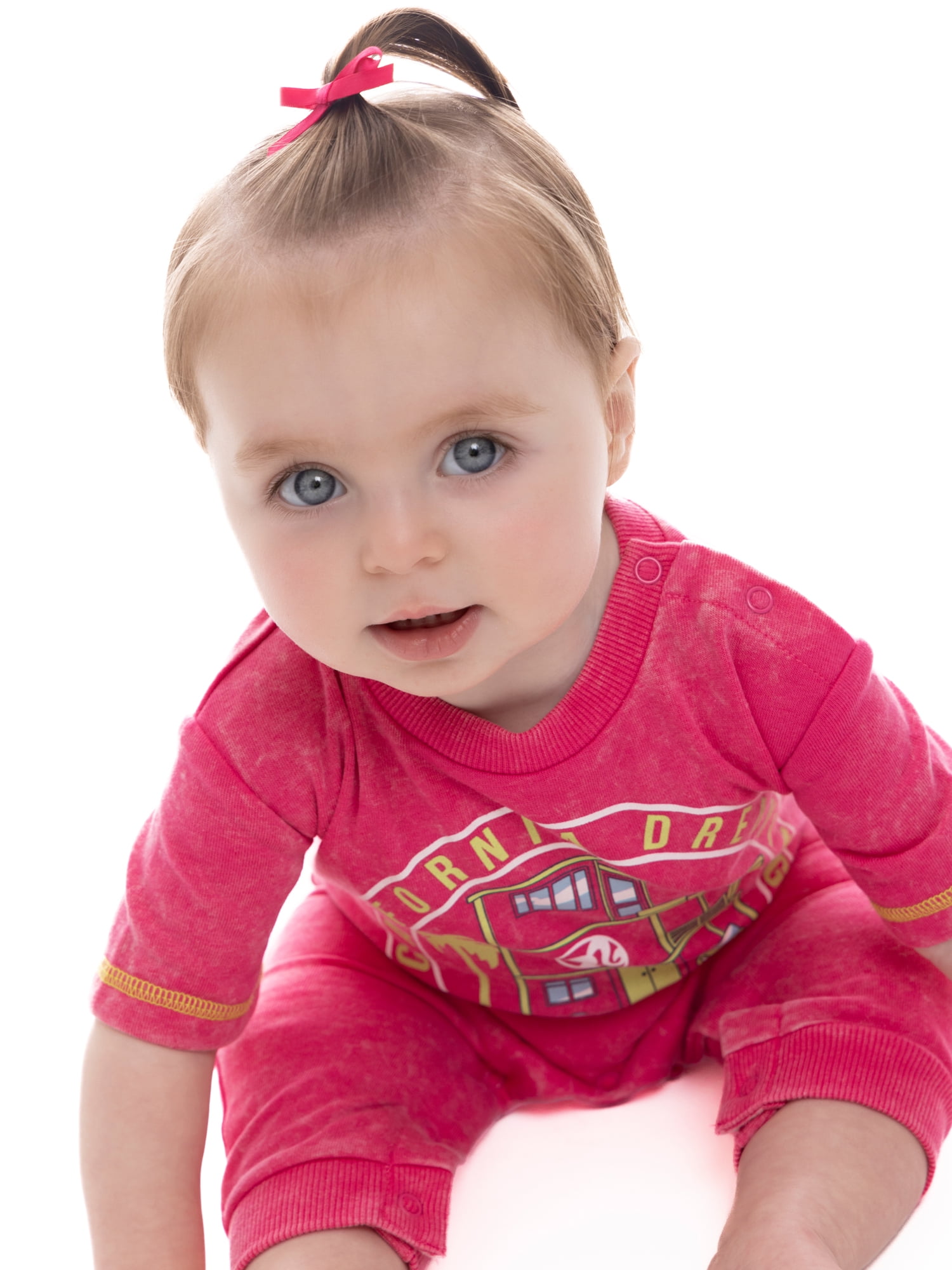 Barbie Baby Girl Mineral Washed Graphic Short Sleeve Romper, Sizes 0/3 Months- 24 Months